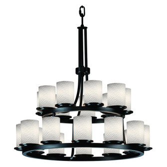 Dakota 21-Light 2-Tier Ring LED Chandelier (254|FSN-8767-10-WEVE-MBLK-LED21-14700)