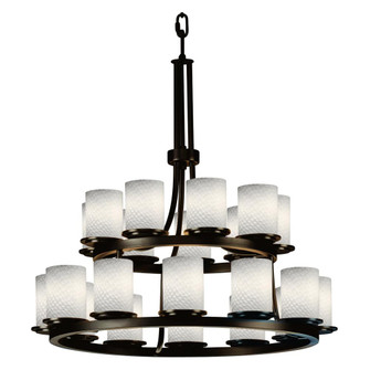 Dakota 21-Light 2-Tier Ring LED Chandelier (254|FSN-8767-10-WEVE-DBRZ-LED21-14700)