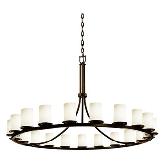 Dakota 21-Light 1-Tier Ring LED Chandelier (254|FSN-8716-10-OPAL-DBRZ-LED21-14700)
