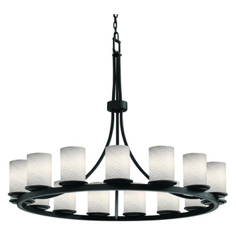 Dakota 15-Light 1-Tier Ring LED Chandelier (254|FSN-8715-10-WEVE-MBLK-LED15-10500)