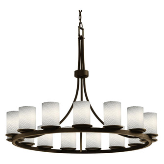 Dakota 15-Light 1-Tier Ring LED Chandelier (254|FSN-8715-10-WEVE-DBRZ-LED15-10500)