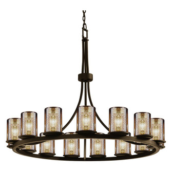 Dakota 15-Light 1-Tier Ring LED Chandelier (254|FSN-8715-10-MROR-DBRZ-LED15-10500)