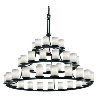 Dakota 45-Light 3-Tier Ring LED Chandelier (254|FSN-8714-10-WEVE-MBLK-LED45-31500)
