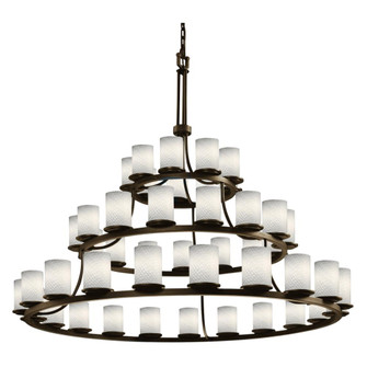 Dakota 45-Light 3-Tier Ring LED Chandelier (254|FSN-8714-10-WEVE-DBRZ-LED45-31500)
