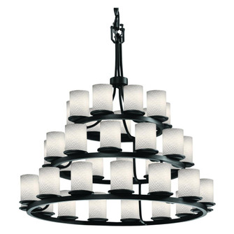 Dakota 36-Light 3-Tier Ring LED Chandelier (254|FSN-8712-10-WEVE-MBLK-LED36-25200)
