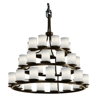 Dakota 36-Light 3-Tier Ring LED Chandelier (254|FSN-8712-10-WEVE-DBRZ-LED36-25200)