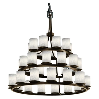 Dakota 36-Light 3-Tier Ring LED Chandelier (254|FSN-8712-10-WEVE-DBRZ-LED36-25200)