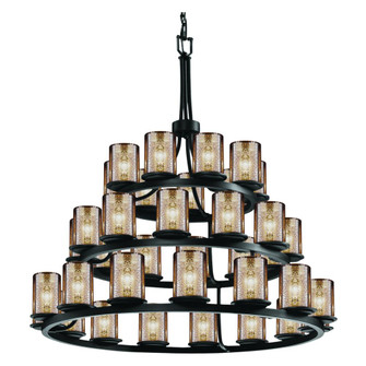 Dakota 36-Light 3-Tier Ring LED Chandelier (254|FSN-8712-10-MROR-MBLK-LED36-25200)