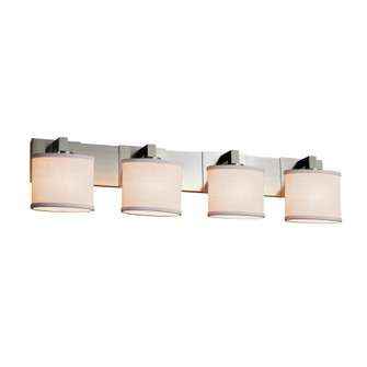 Modular 4-Light Bath Bar (254|FAB-8924-30-WHTE-NCKL)