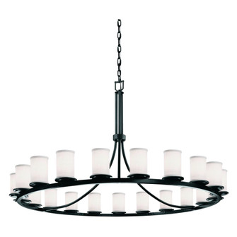 Dakota 21-Light 1-Tier Ring LED Chandelier (254|FAB-8716-10-WHTE-MBLK-LED21-14700)