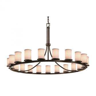 Dakota 21-Light 1-Tier Ring LED Chandelier (254|FAB-8716-10-WHTE-DBRZ-LED21-14700)
