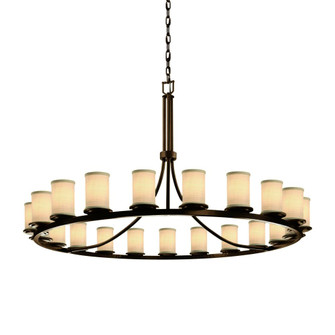 Dakota 21-Light 1-Tier Ring Chandelier (254|FAB-8716-10-CREM-DBRZ)