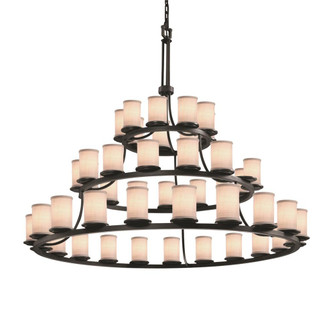 Dakota 45-Light 3-Tier Ring LED Chandelier (254|FAB-8714-10-WHTE-MBLK-LED45-31500)