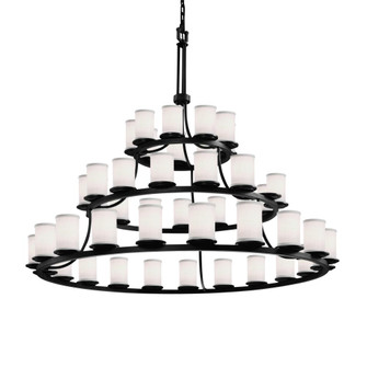 Dakota 45-Light 3-Tier Ring Chandelier (254|FAB-8714-10-WHTE-MBLK)