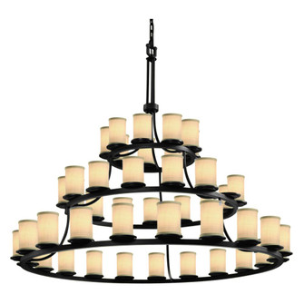 Dakota 45-Light 3-Tier Ring LED Chandelier (254|FAB-8714-10-CREM-MBLK-LED45-31500)