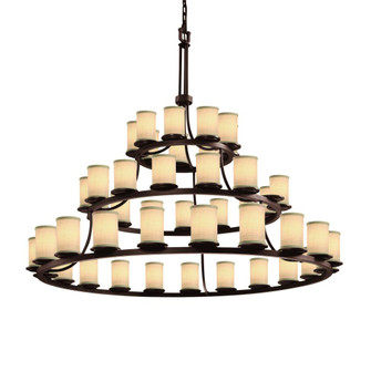 Dakota 45-Light 3-Tier Ring Chandelier (254|FAB-8714-10-CREM-DBRZ)