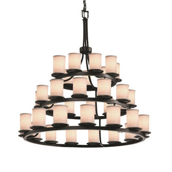Dakota 36-Light 3-Tier Ring LED Chandelier (254|FAB-8712-10-WHTE-MBLK-LED36-25200)