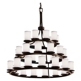 Dakota 36-Light 3-Tier Ring LED Chandelier (254|FAB-8712-10-WHTE-DBRZ-LED36-25200)