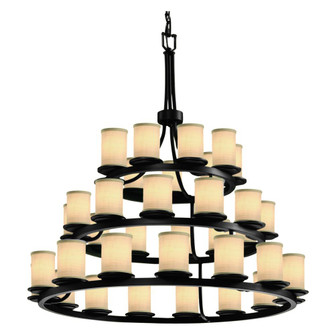 Dakota 36-Light 3-Tier Ring LED Chandelier (254|FAB-8712-10-CREM-MBLK-LED36-25200)