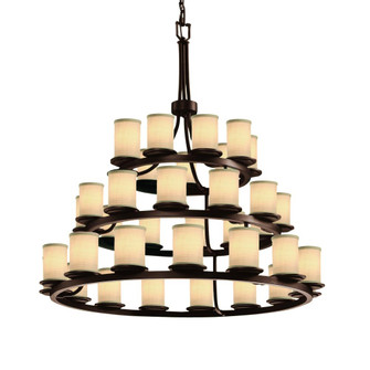 Dakota 36-Light 3-Tier Ring Chandelier (254|FAB-8712-10-CREM-DBRZ)