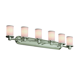 Rondo 6-Light Bath Bar (254|FAB-8516-10-WHTE-NCKL)