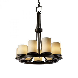 Dakota 9-Light Ring LED Chandelier (254|CNDL-8766-10-CREM-DBRZ-LED9-6300)