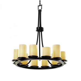 Dakota 12-Light Ring LED Chandelier (Tall) (254|CNDL-8763-10-AMBR-MBLK-LED12-8400)