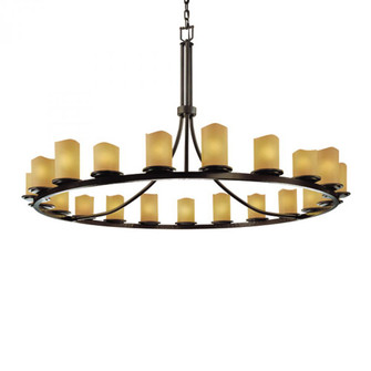 Dakota 21-Light 1-Tier Ring LED Chandelier (254|CNDL-8716-14-AMBR-DBRZ-LED21-14700)