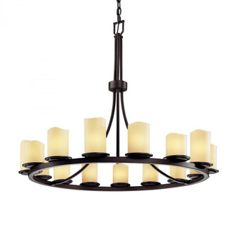 Dakota 15-Light 1-Tier Ring LED Chandelier (254|CNDL-8715-14-CREM-DBRZ-LED15-10500)