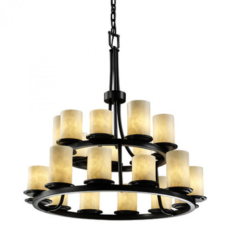 Dakota 21-Light 2-Tier Ring LED Chandelier (254|CLD-8767-10-MBLK-LED21-14700)