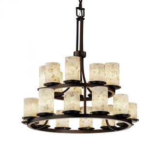 Dakota 21-Light 2-Tier Ring LED Chandelier (254|ALR-8767-10-DBRZ-LED21-14700)