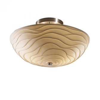 14'' Round Bowl Semi-Flush (254|PNA-9690-35-WAVE-NCKL)