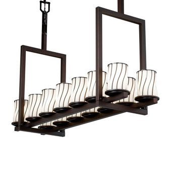Dakota 14-Light Bridge Chandelier (Short) (254|WGL-8769-10-GRCB-MBLK)
