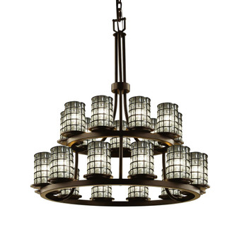 Dakota 21-Light 2-Tier Ring Chandelier (254|WGL-8767-10-GRCB-DBRZ)