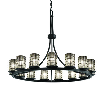 Dakota 15-Light 1-Tier Ring Chandelier (254|WGL-8715-10-GRCB-MBLK)