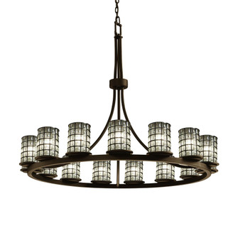 Dakota 15-Light 1-Tier Ring Chandelier (254|WGL-8715-10-GRCB-DBRZ)