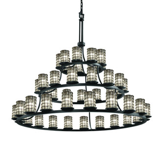 Dakota 45-Light 3-Tier Ring Chandelier (254|WGL-8714-10-GRCB-MBLK)