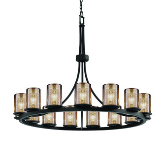 Dakota 15-Light 1-Tier Ring Chandelier (254|FSN-8715-10-MROR-MBLK)