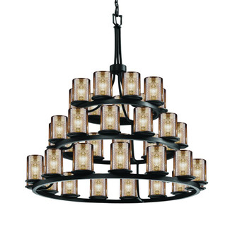 Dakota 36-Light 3-Tier Ring Chandelier (254|FSN-8712-10-MROR-MBLK)