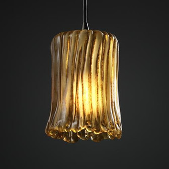 Mini 1-Light Pendant (254|GLA-8815-16-AMBR-CROM-RIGID)