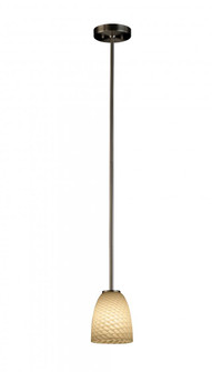 Mini 1-Light Pendant (254|FSN-8815-10-WEVE-NCKL-RIGID)