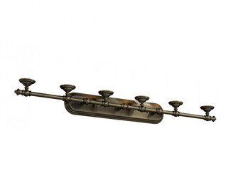 Tradition 6-Light Bath Bar (254|GLA-8526-16-AMBR-NCKL)