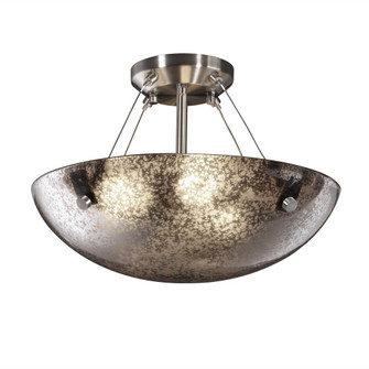 18'' Semi-Flush Bowl w/ Finials (254|FSN-9651-35-OPAL-MBLK-F4)