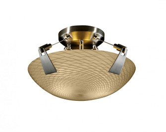 14'' Semi-Flush Bowl w/ Tapered Clips (254|FSN-9630-35-OPAL-NCKL)
