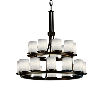 Dakota 21-Light 2-Tier Ring Chandelier (254|FSN-8767-10-WEVE-DBRZ)