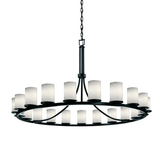 Dakota 21-Light 1-Tier Ring Chandelier (254|FSN-8716-10-WEVE-MBLK)