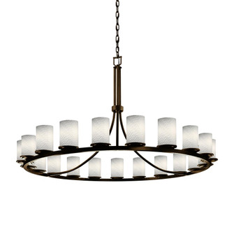 Dakota 21-Light 1-Tier Ring Chandelier (254|FSN-8716-10-WEVE-DBRZ)