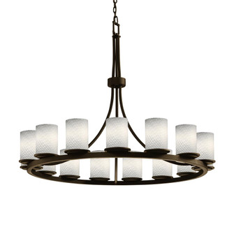 Dakota 15-Light 1-Tier Ring Chandelier (254|FSN-8715-10-WEVE-DBRZ)