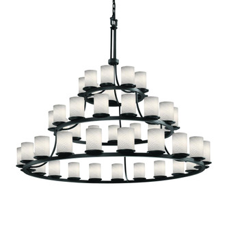 Dakota 45-Light 3-Tier Ring Chandelier (254|FSN-8714-10-WEVE-MBLK)