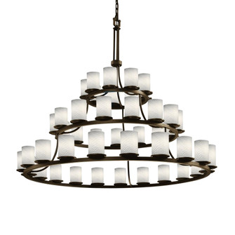 Dakota 45-Light 3-Tier Ring Chandelier (254|FSN-8714-10-WEVE-DBRZ)
